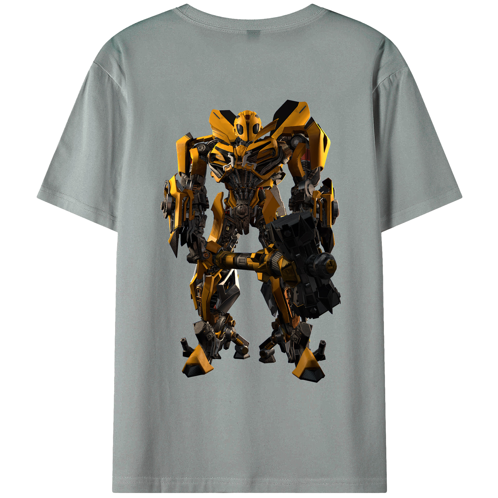 （画像用） Transformers トランスフォーマー 綿100％ メンズ半袖Tシャツ（バックプリント） 通気性